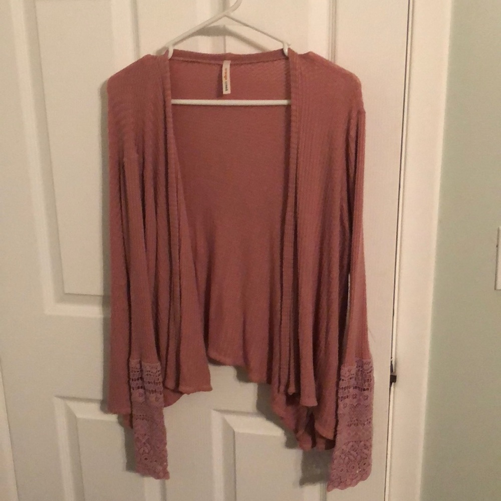 Lace Sleeve Cardigan